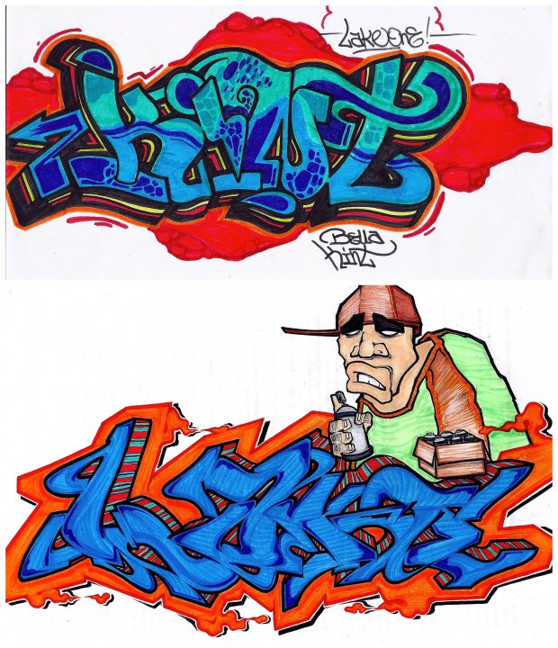 Graffiti Sketch - Photo by kintafa - kint, lake, afa (2014)