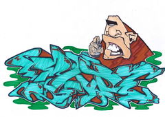 Graffiti Sketch - Photo by kintafa - kint, tade, battle (2014)
