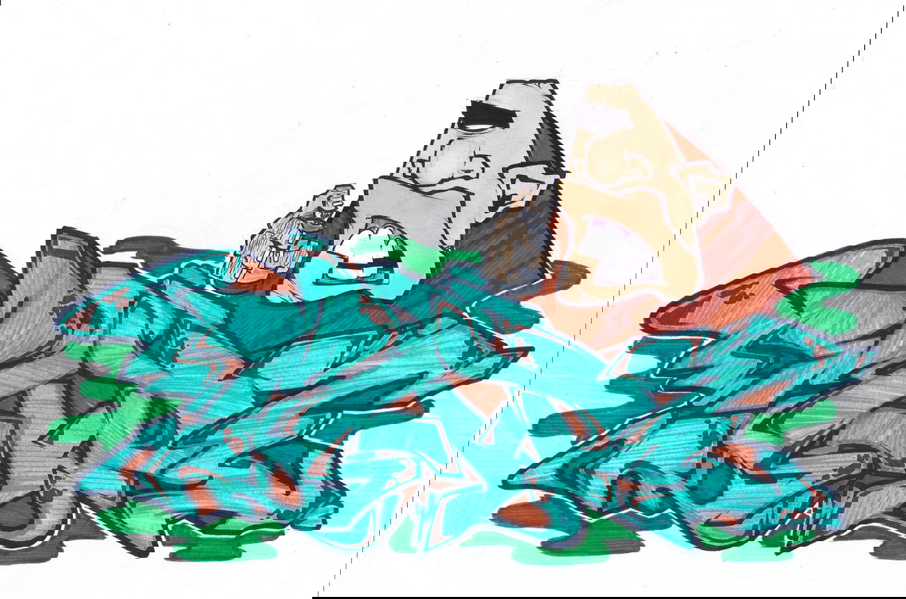 Graffiti Sketch - Photo by kintafa - kint, tade, battle (2014)