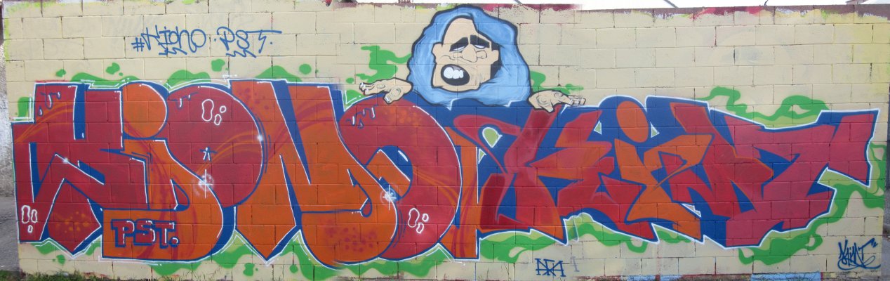 Graffiti Wall in Milano - Photo by kintafa - kint, kiono, afa (2014)