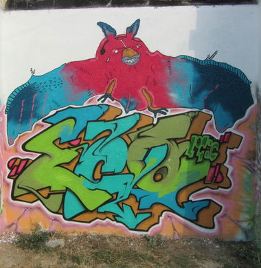 Graffiti Wall in Navalafuente - Photo by kintafa - kint, afa, afa (2014)