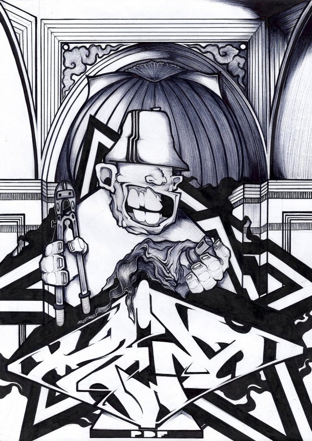 Graffiti Sketch - Photo by kintafa - kint, holy, conversation (2014)