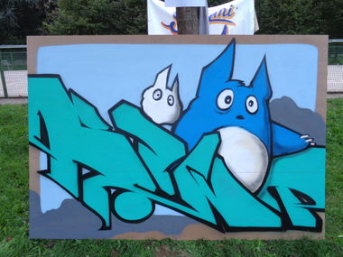 Graffiti Artwork in Italia - Photo by kintafa - totoro, kint, puppet (2015)