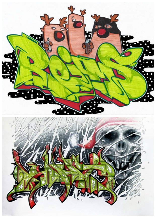 Graffiti Sketch - Photo by kintafa - kint, reims, style (2014)