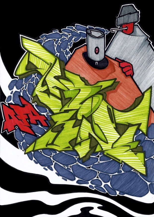 Graffiti Sketch - Photo by kintafa - kint, sketch, afa (2014)