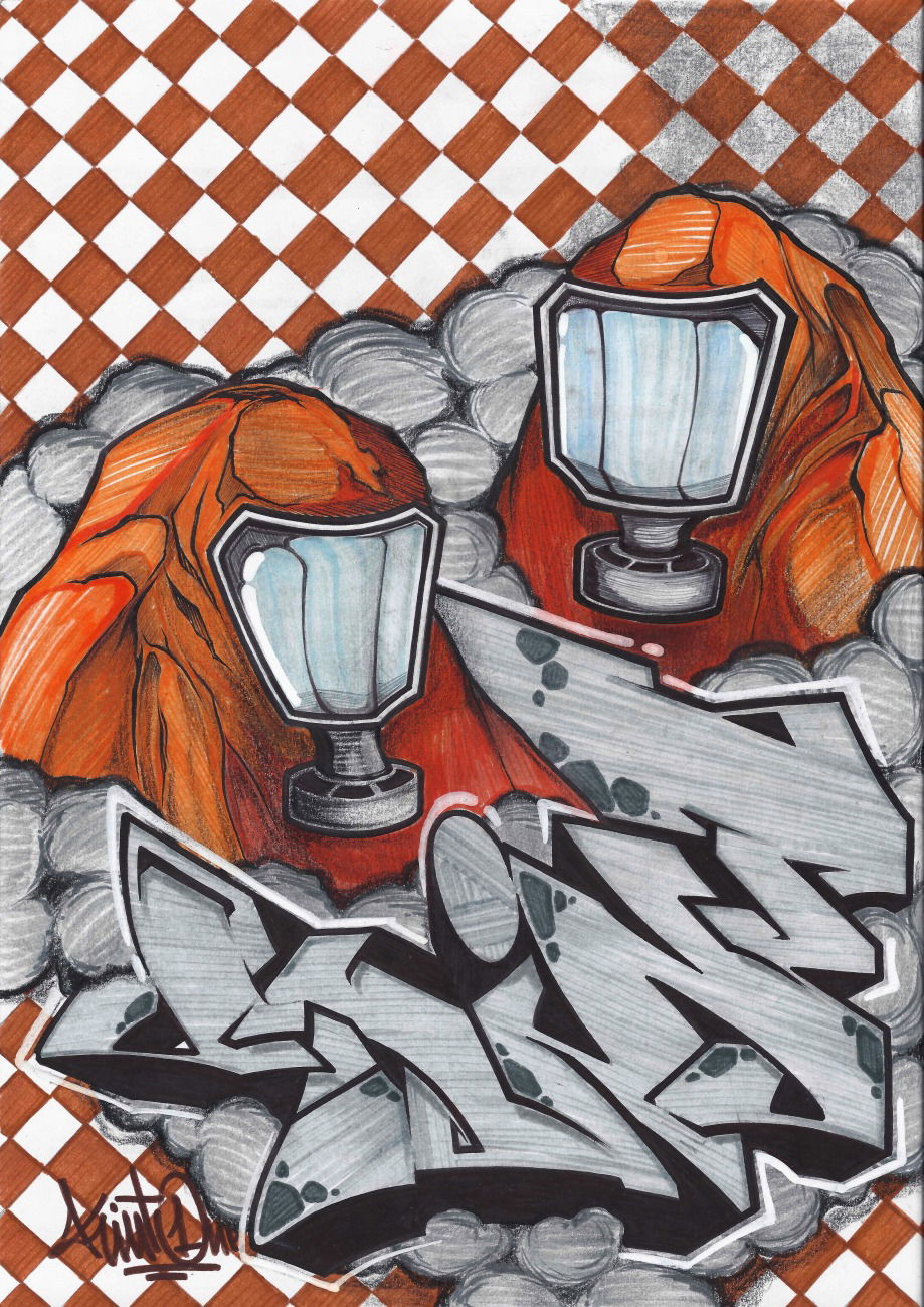 Graffiti Sketch - Photo by kintafa - atomic, breaking, bad