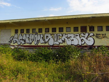 Graffiti Bombing in Hungary - Photo by kkics - rester, soviet (2013)