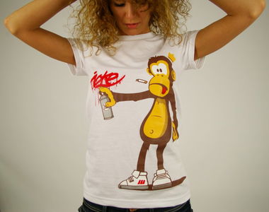 Graffiti Artwork - Photo by kleenapunka - icke, ape, (screenprint) (2011)