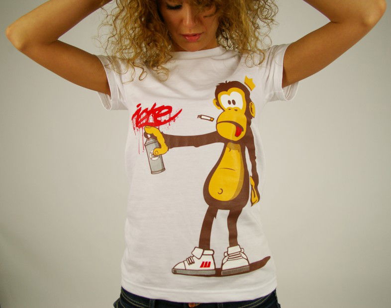 Graffiti Artwork - Photo by kleenapunka - icke, ape, (screenprint) (2011)