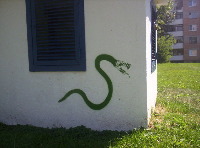 Graffiti Street Art in Bielaaziorsk - Photo by kloy