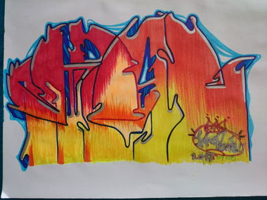 Graffiti Sketch in Zestaw miejsca - Photo by koal (2017)