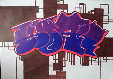 Graffiti Sketch in Zestaw miejsca - Photo by koal (2017)