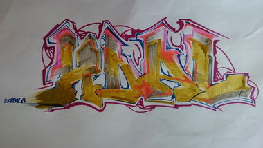 Graffiti Sketch in Ustal miejsce - Photo by koal (2018)
