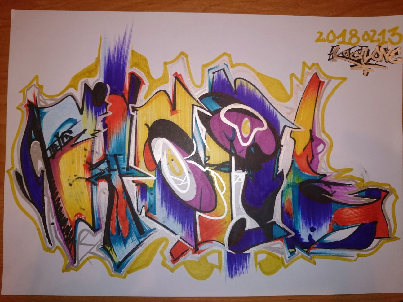 Graffiti Sketch in Ustal miejsce - Photo by koal (2018)