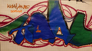 Graffiti Sketch in Ustal miejsce - Photo by koal (2019)