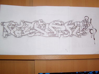 Graffiti Sketch in Rijeka - Photo by kocka - kockar