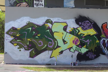 Graffiti Wall - Photo by kodekone - ironlak, kodek, one (2014)