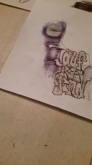 Graffiti Sketch in Wohnort - Photo by kokoloris