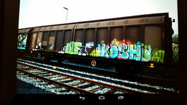 Graffiti Train - Photo by koolk - kosh, dbf, fp