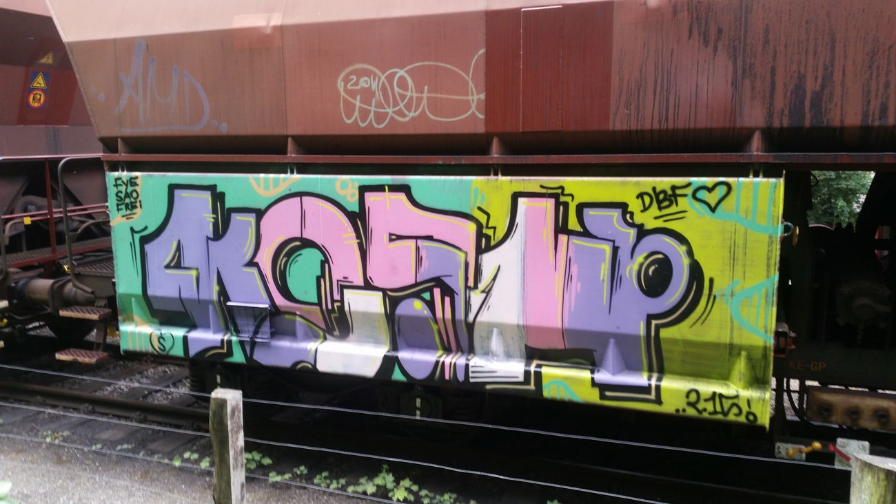 Graffiti Train - Photo by koolk - kosh, dbf, fp