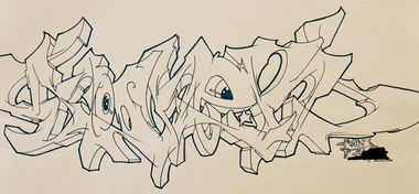 Graffiti Sketch in Berlin - Photo by koon - koon (2015)