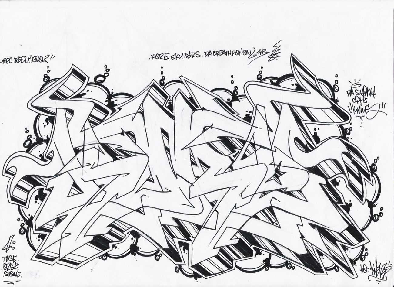 Graffiti Sketch - Photo by kore182 - sketches, sketch, wildstyle (2008)