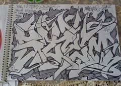 Graffiti Sketch - Photo by kore182 - stem, ynn, nyc (2017)