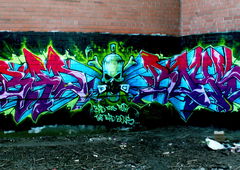 Graffiti Wall - Photo by kore182 - w4g, writeforgold, riga (2008)