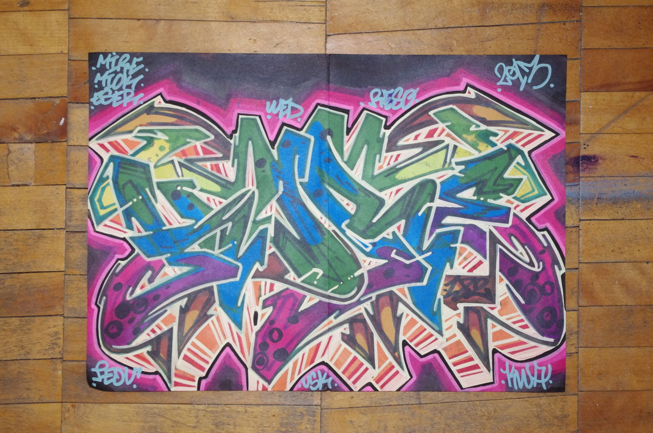 Graffiti Sketch in Vilnius - Photo by kore182 - kore182, kore, koreoneeihttwo (2013)