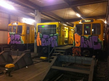 Graffiti Train in berlin - Photo by kotname - bad