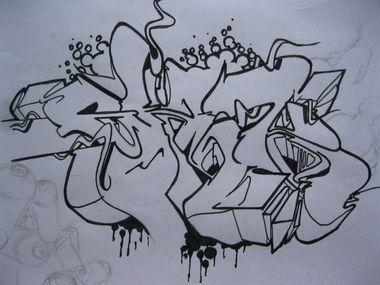 Graffiti Sketch - Photo by kozs - Szet, Haer, Oldtimer (2012)
