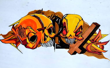 Graffiti Sketch in Penza - Photo by kr0t (2013)