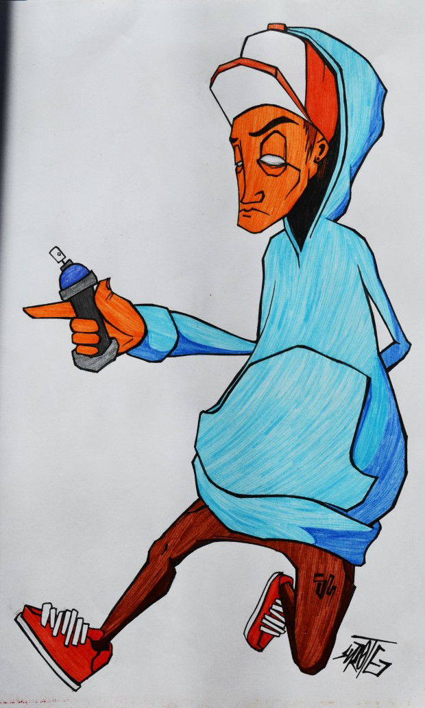 Graffiti Sketch in Penza - Photo by kr0t (2012)