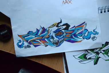 Graffiti Sketch in Penza - Photo by kr0t (2013)