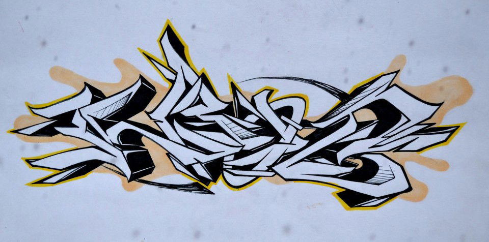 Graffiti Sketch in Penza - Photo by kr0t (2013)