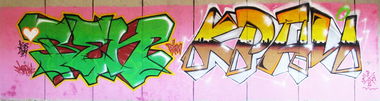 Graffiti Wall - Photo by kraipkm - ????, BEN, pkm (2014)
