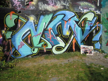 Graffiti Wall - Photo by krawallo - Nomi, Dresden