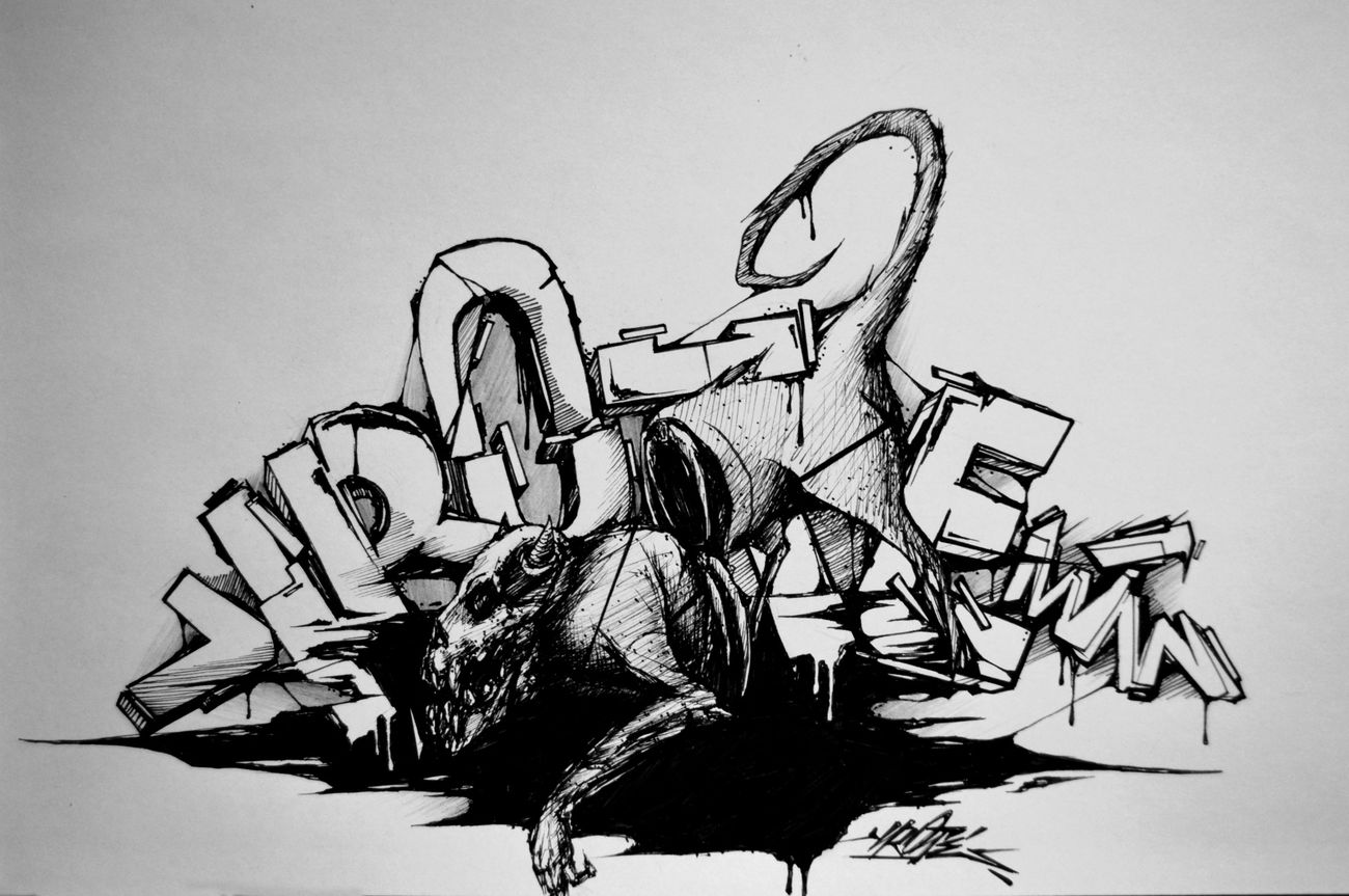 Graffiti Sketch - Photo by krote - kkrroott, MTWcrew, krote