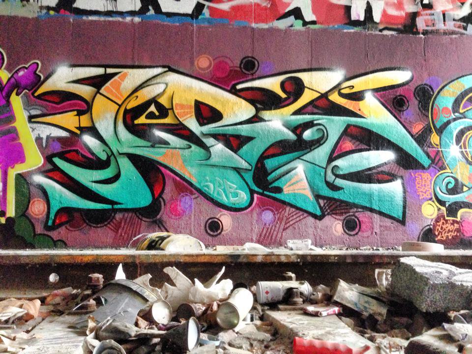 Graffiti Wall in Berlin - Photo by kry82 - kry, 82, sbb (2014)