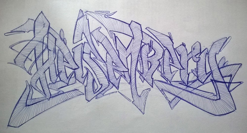 Graffiti Sketch - Photo by ksen - heisenberg (2014)
