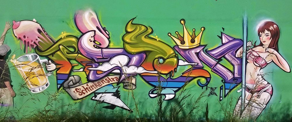 Graffiti Wall in Bregenz - Photo by ksen - schinkenstrasse, ksen (2014)