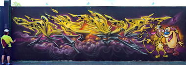 Graffiti Wall - Photo by ksen - 3d, Sky, renandstimpy (2018)