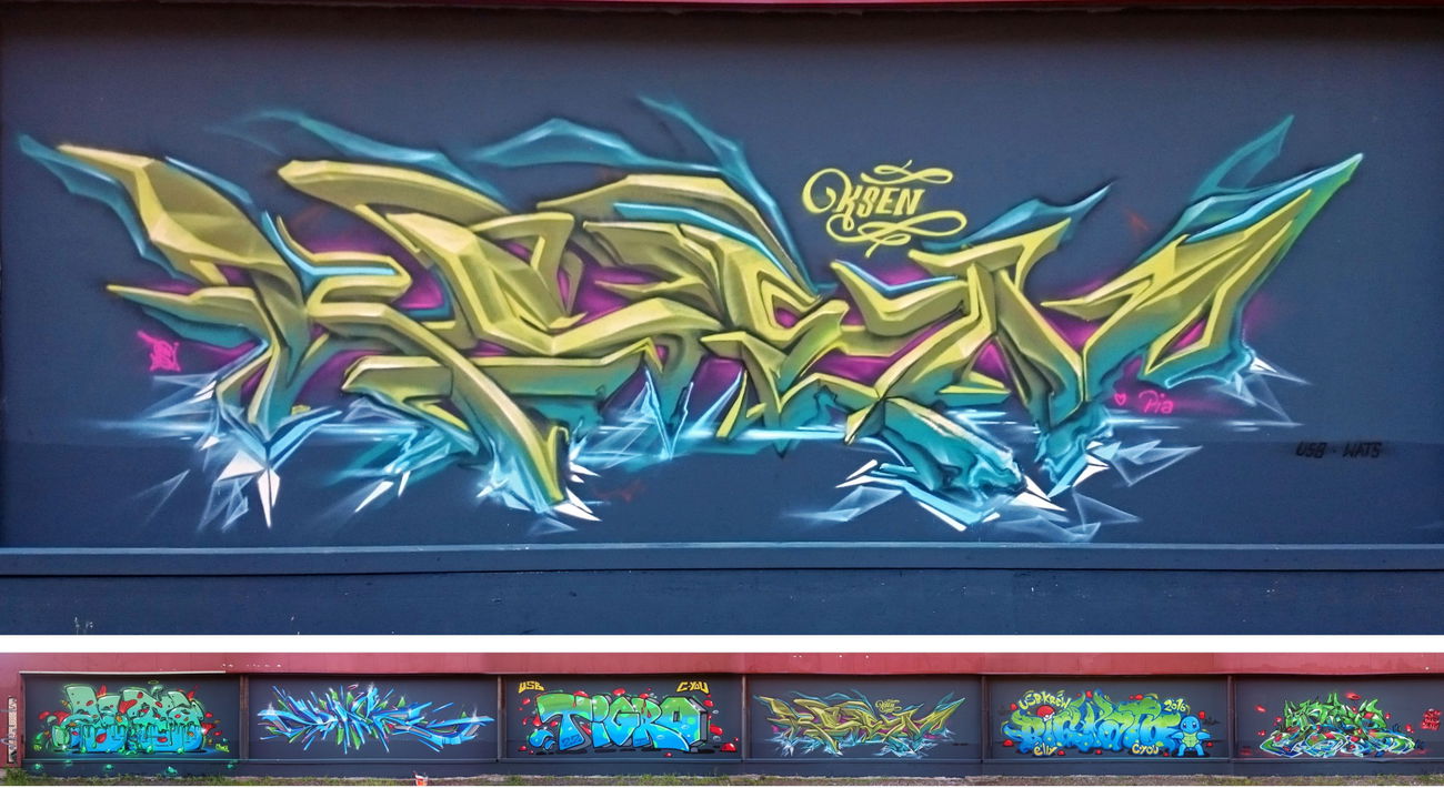 Graffiti Wall in Tessin - Photo by ksen - 3d, Ksen, Wildstyle (2016)