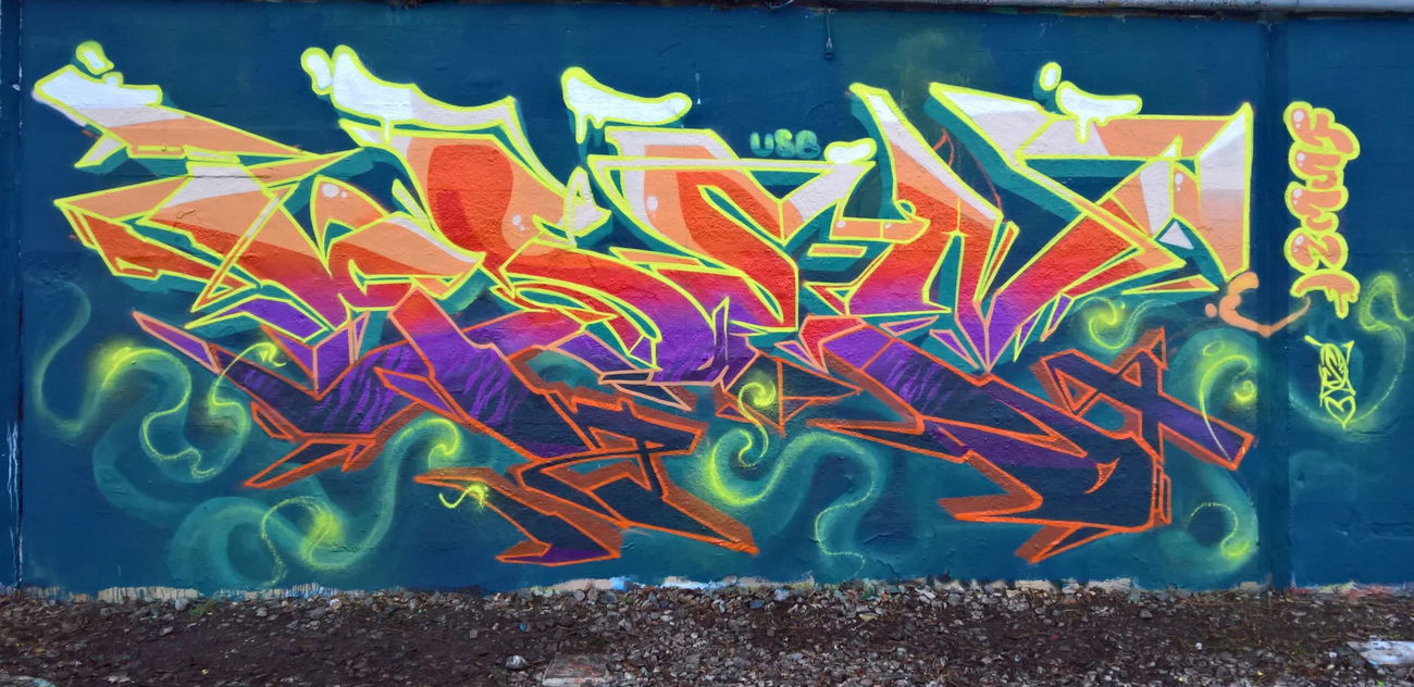 Graffiti Wall in Zürich - Photo by ksen - greendust, tigerstyle, gongfu (2018)