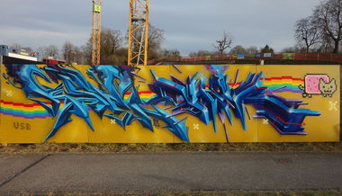 Graffiti Wall in Thurgau - Photo by ksen - usbcrew, wastedtalents, wats (2017)