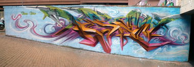 Graffiti Wall in Genova - Photo by ksen - 3d, Wildstyle, ksen (2015)