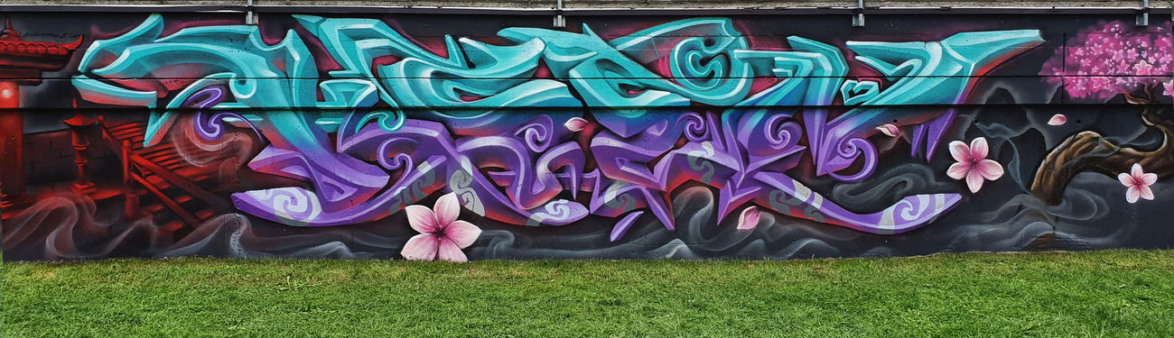 Graffiti Wall in Marktgemeinde wattens - Photo by ksen - Chinastyle (2019)