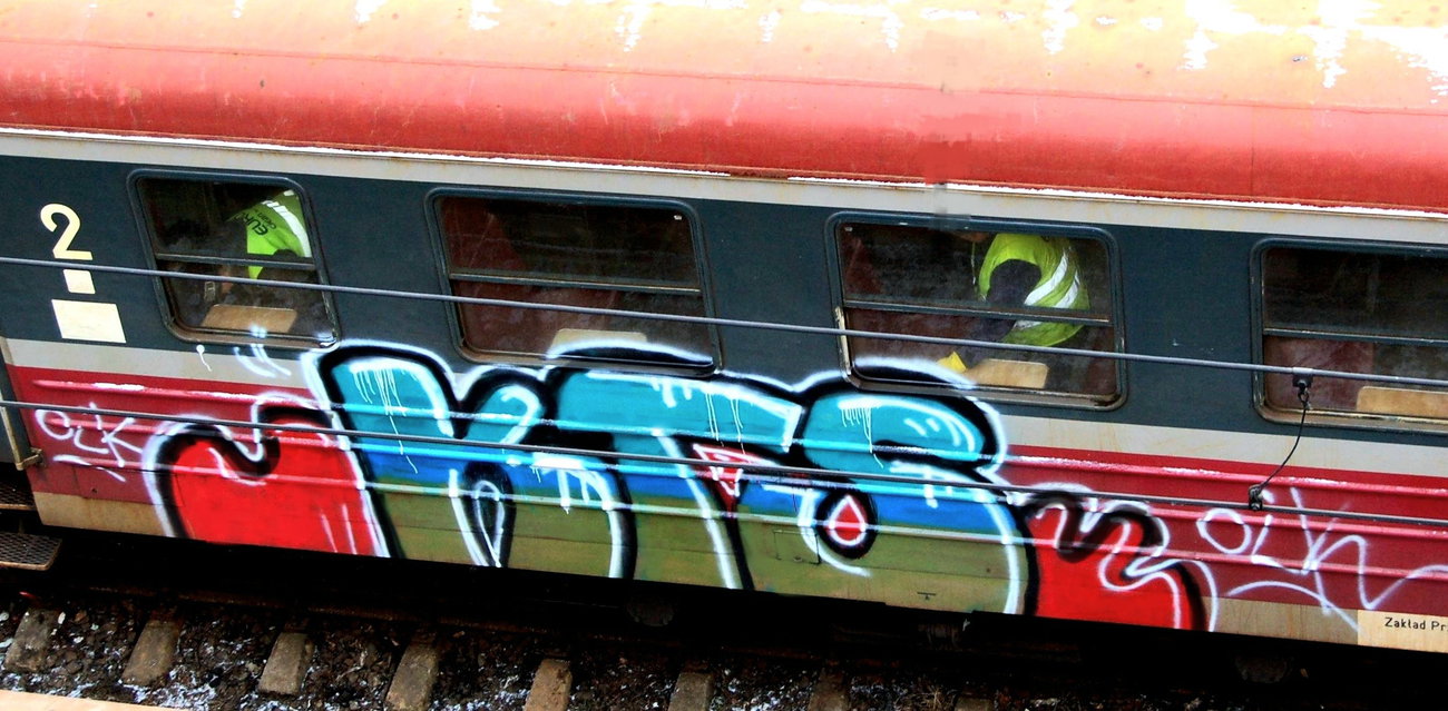 Graffiti Train in Poznań - Photo by ktsOikBats1 - Kts, oik, bats