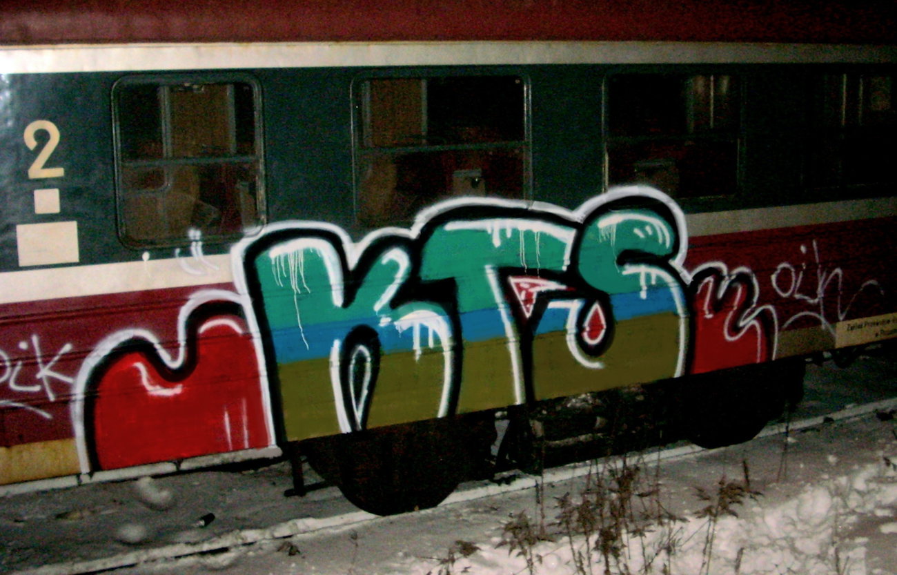 Graffiti Train in Poznań - Photo by ktsOikBats1 - Kts, oik, bats