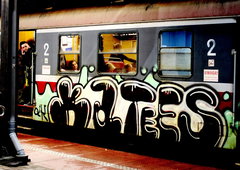Graffiti Train in Poznań - Photo by ktsOikBats1 - Kts, oik, bats